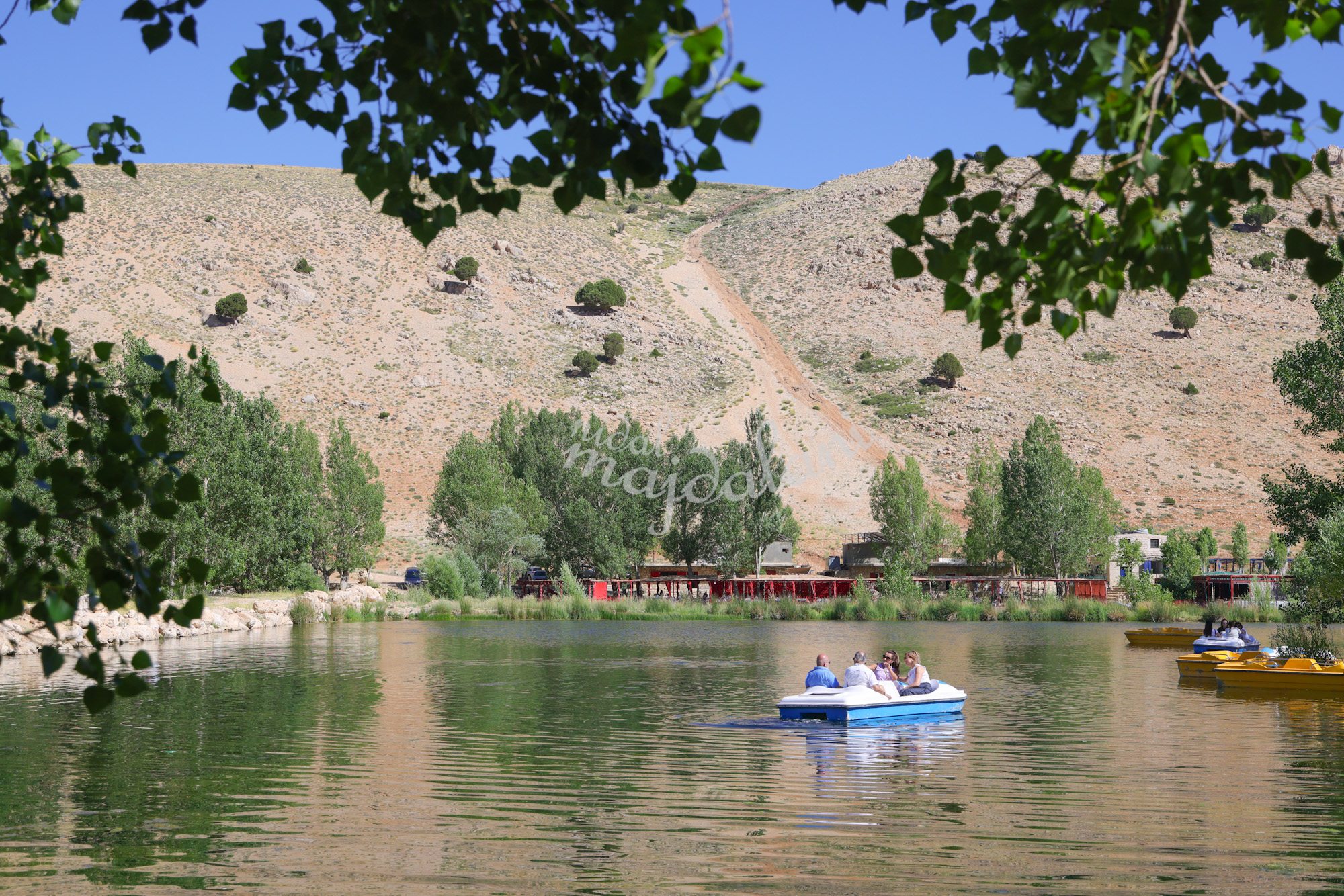 Pedalo on the ponds at Oyoun Orghosh